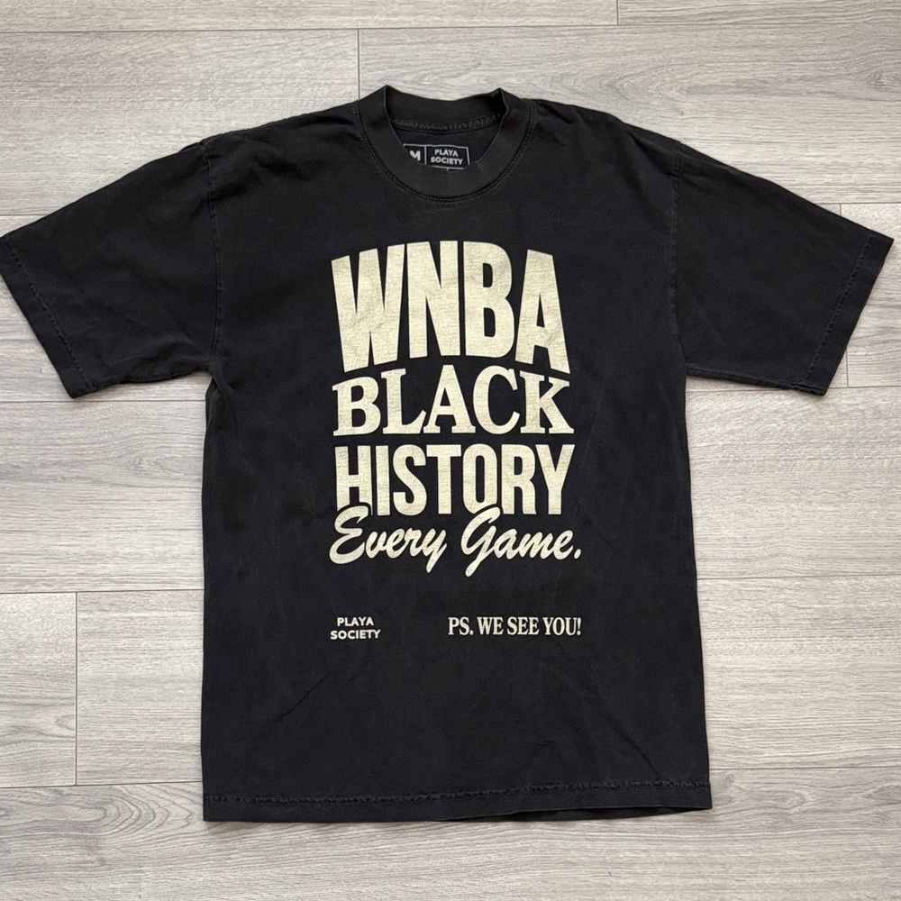 Playa Society Black Tee with WNBA Black History